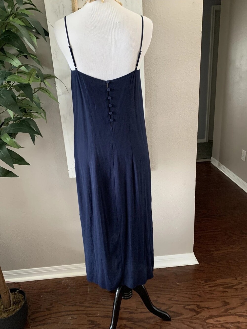 Navy Spaghetti Strap Slip Dress - Women's - Picture 5 of 5